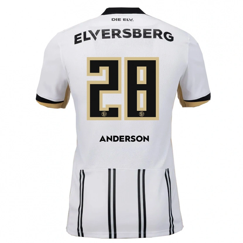 Danxen Mujer Camiseta Mira Anderson #28 Blanco Negro 1ª Equipación 2025/26 La Camisa México