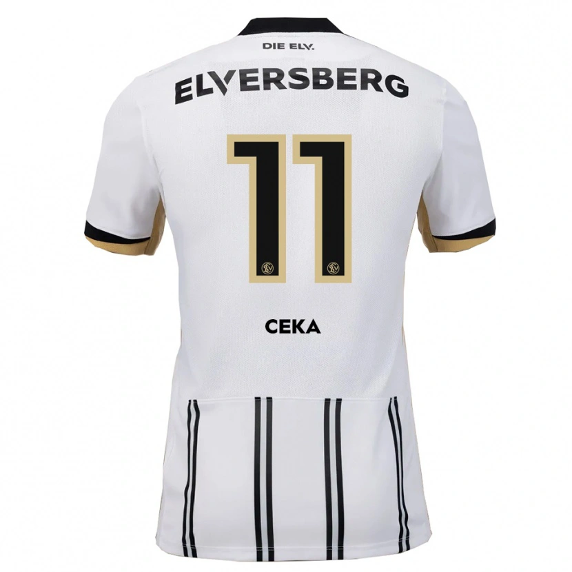 Danxen Mujer Camiseta Jason Ceka #11 Blanco Negro 1ª Equipación 2025/26 La Camisa México