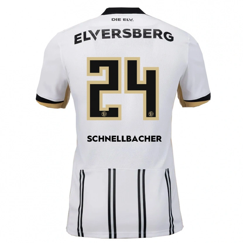 Danxen Mujer Camiseta Luca Schnellbacher #24 Blanco Negro 1ª Equipación 2025/26 La Camisa México