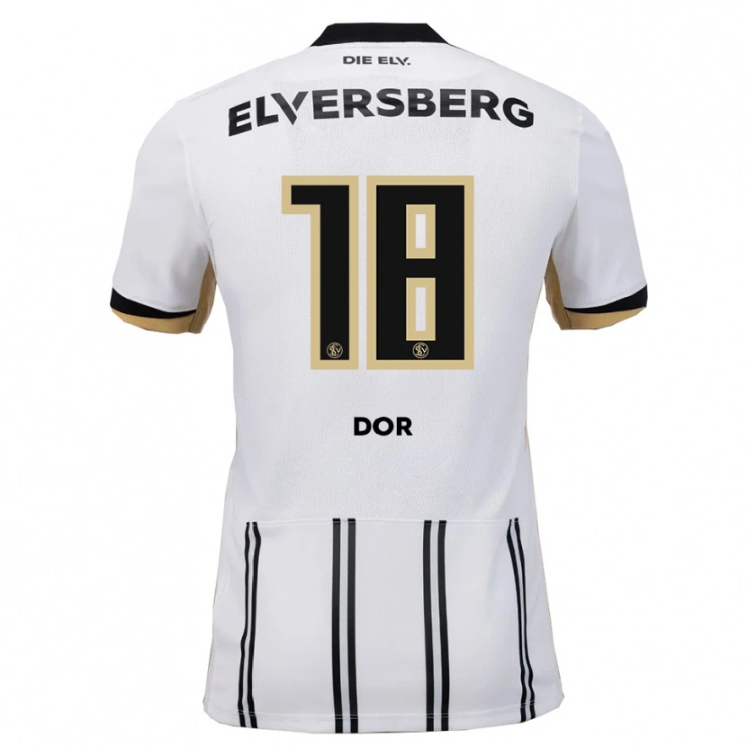 Danxen Mujer Camiseta Jibril Dor #18 Blanco Negro 1ª Equipación 2025/26 La Camisa México