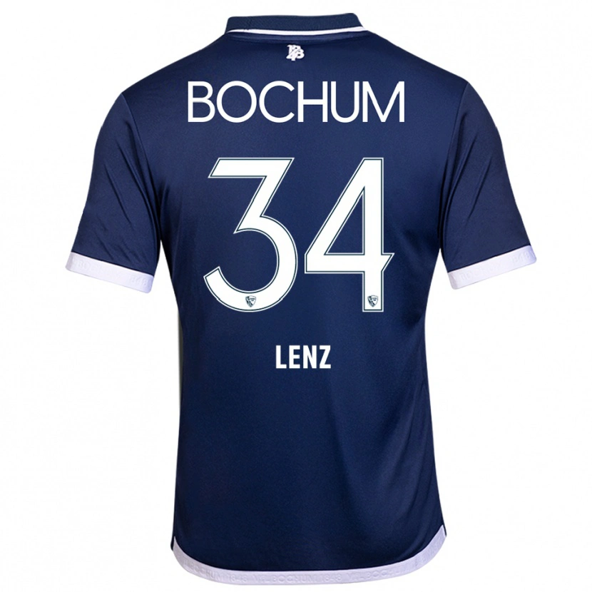 Danxen Mujer Camiseta Cajetan Lenz #34 Azul Marino Blanco 1ª Equipación 2025/26 La Camisa México