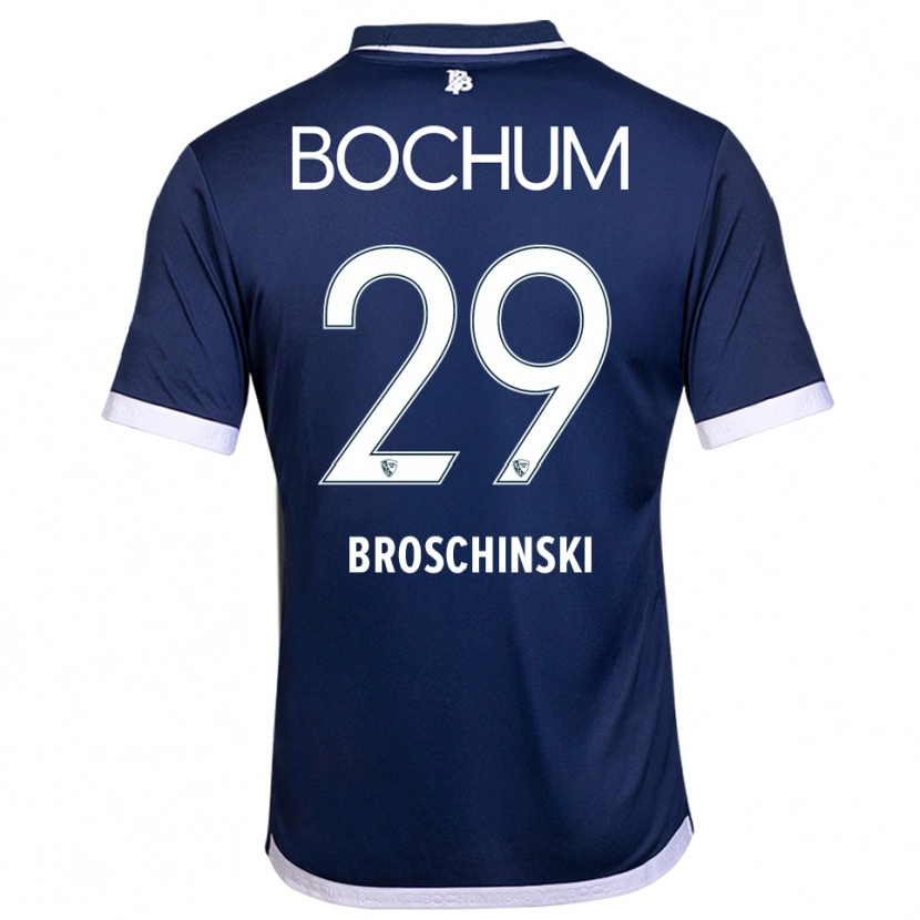Danxen Mujer Camiseta Moritz Broschinski #29 Azul Marino Blanco 1ª Equipación 2025/26 La Camisa México