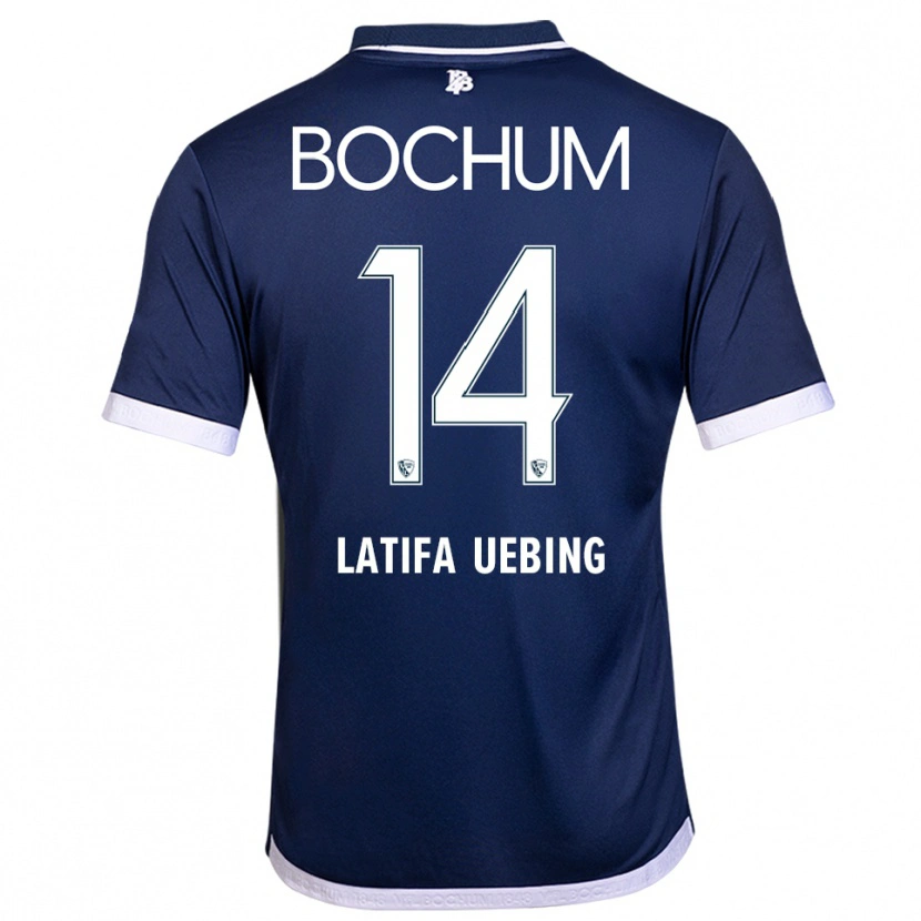Danxen Mujer Camiseta Anna Latifa Uebing #14 Azul Marino Blanco 1ª Equipación 2025/26 La Camisa México
