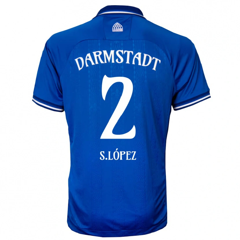 Danxen Mujer Camiseta Sergio López #2 Azul Blanco 1ª Equipación 2025/26 La Camisa México