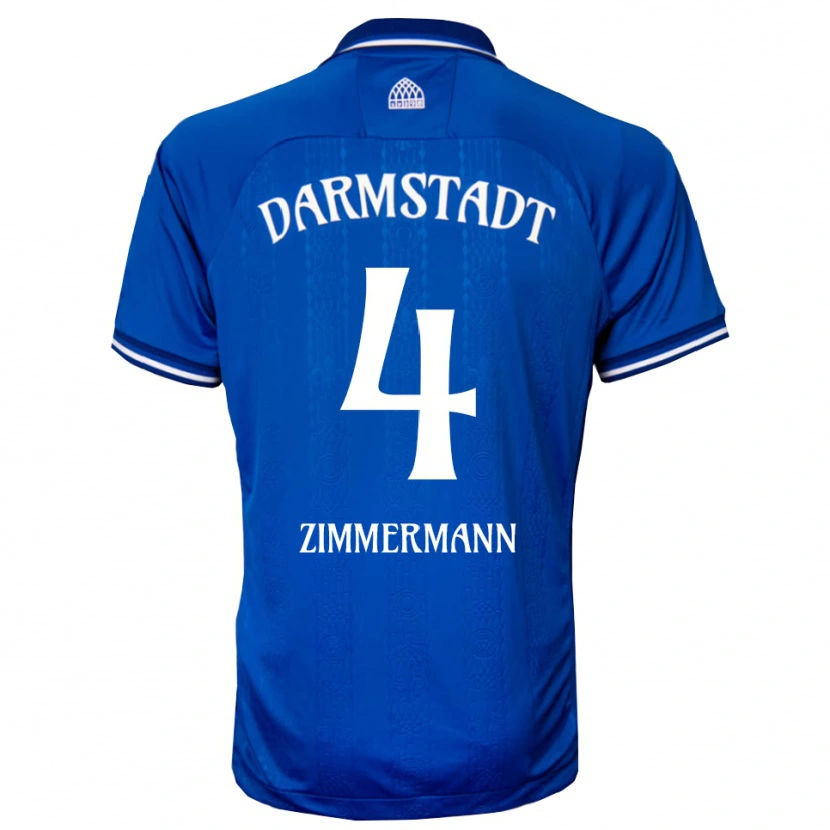 Danxen Mujer Camiseta Christoph Zimmermann #4 Azul Blanco 1ª Equipación 2025/26 La Camisa México