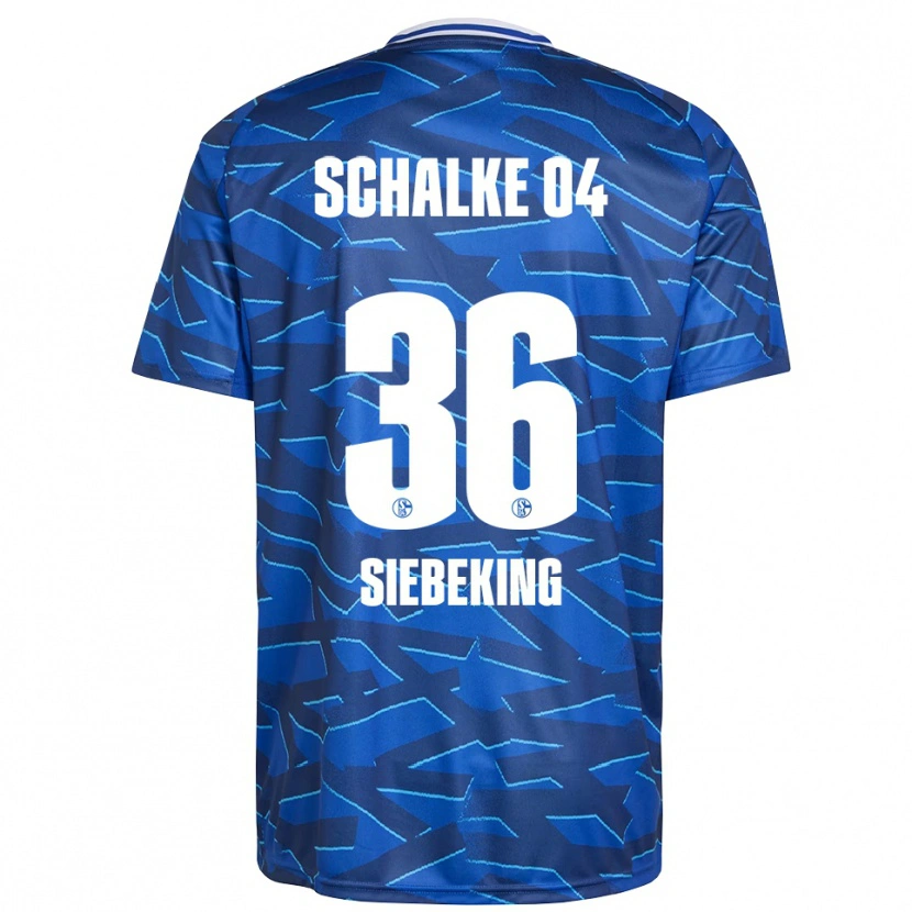 Danxen Mujer Camiseta Johannes Siebeking #36 Azul Real Blanco 1ª Equipación 2025/26 La Camisa México