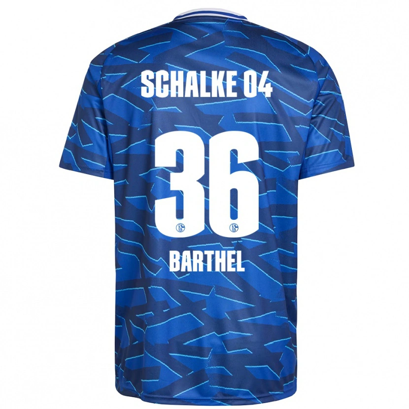 Danxen Mujer Camiseta Niklas Barthel #36 Azul Real Blanco 1ª Equipación 2025/26 La Camisa México