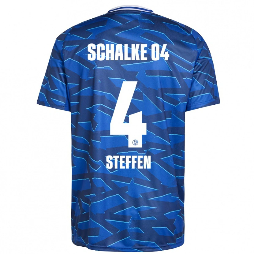 Danxen Mujer Camiseta Kjell Steffen #4 Azul Real Blanco 1ª Equipación 2025/26 La Camisa México