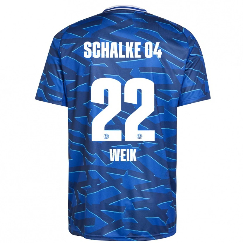 Danxen Mujer Camiseta Linus Weik #22 Azul Real Blanco 1ª Equipación 2025/26 La Camisa México