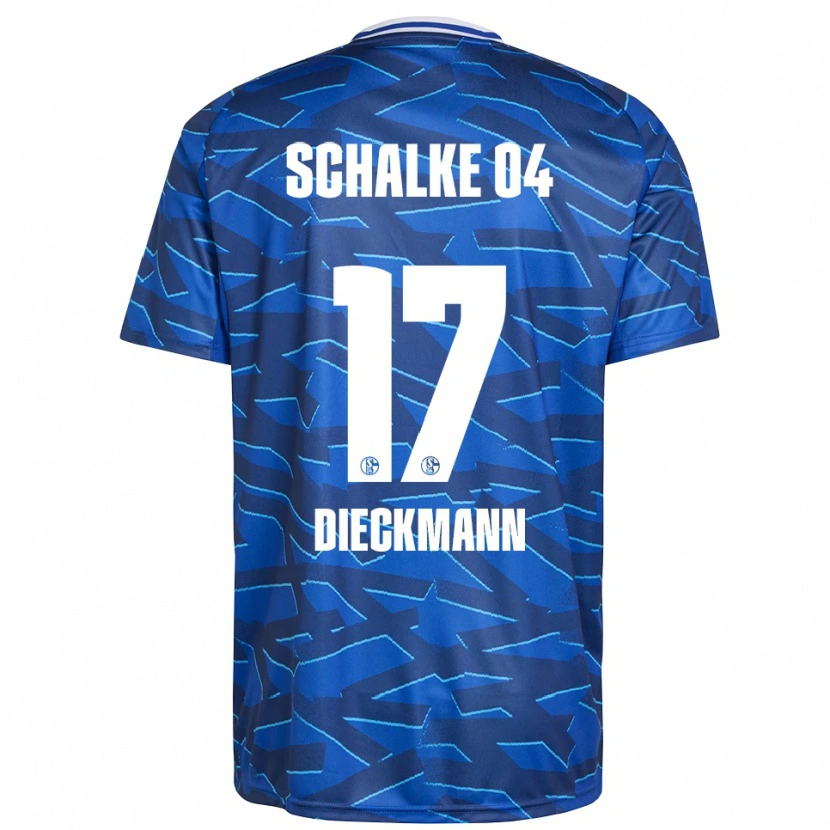 Danxen Mujer Camiseta Jonas Dieckmann #17 Azul Real Blanco 1ª Equipación 2025/26 La Camisa México