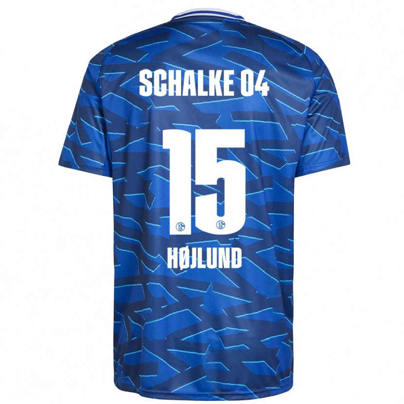 Danxen Mujer Camiseta Emil Højlund #15 Azul Real Blanco 1ª Equipación 2025/26 La Camisa México