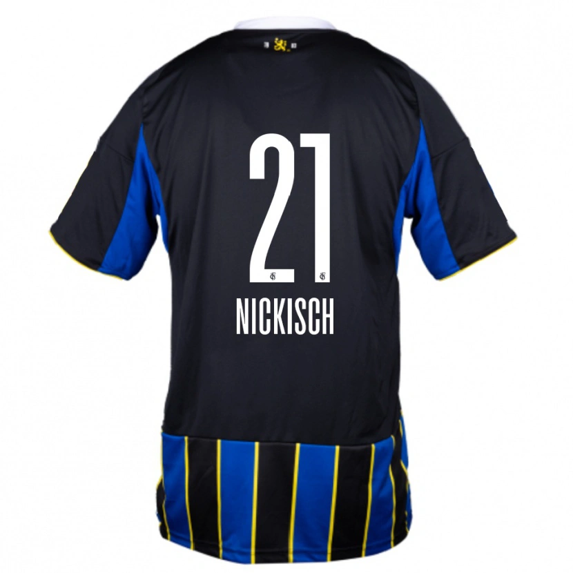 Danxen Mujer Camiseta Jonas Nickisch #21 Azul Negro Amarillo 1ª Equipación 2025/26 La Camisa México