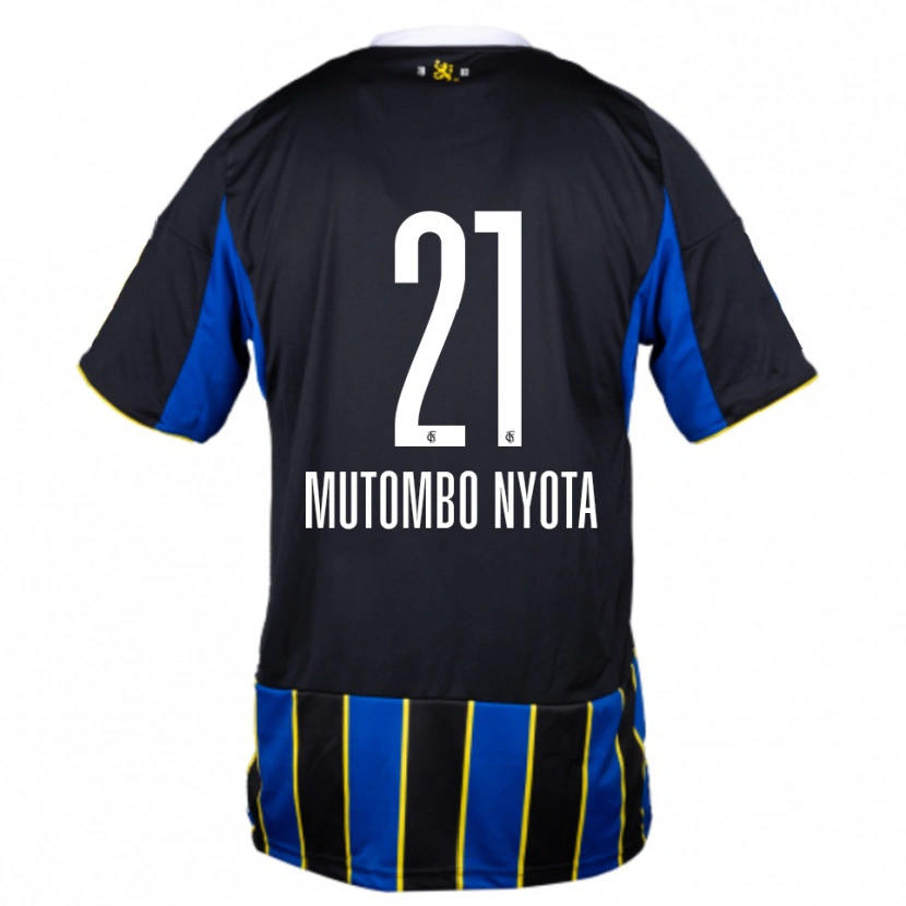 Danxen Mujer Camiseta Jael Mutombo Nyota #21 Azul Negro Amarillo 1ª Equipación 2025/26 La Camisa México
