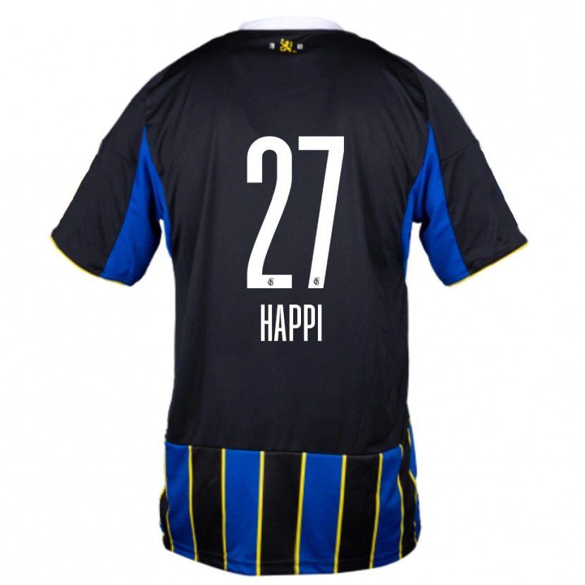 Danxen Mujer Camiseta Joel Happi #27 Azul Negro Amarillo 1ª Equipación 2025/26 La Camisa México