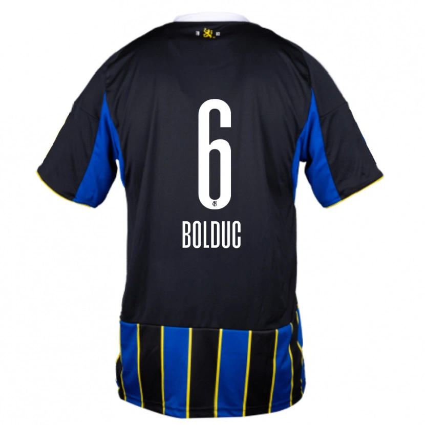 Danxen Mujer Camiseta Tyler Bolduc #6 Azul Negro Amarillo 1ª Equipación 2025/26 La Camisa México