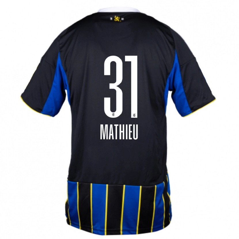 Danxen Mujer Camiseta Sammy Mathieu #31 Azul Negro Amarillo 1ª Equipación 2025/26 La Camisa México