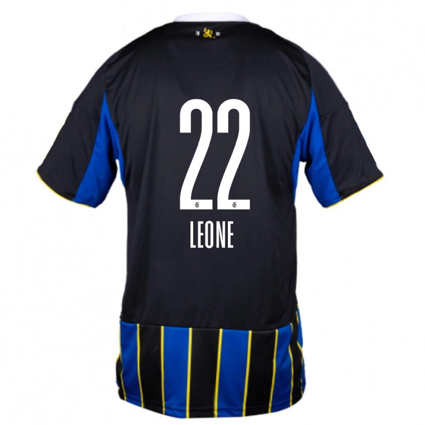 Danxen Mujer Camiseta Vincent Leone #22 Azul Negro Amarillo 1ª Equipación 2025/26 La Camisa México