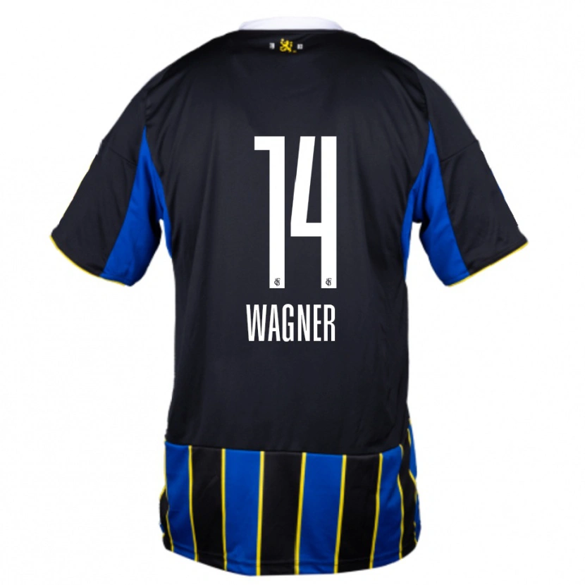Danxen Mujer Camiseta Celine Wagner #14 Azul Negro Amarillo 1ª Equipación 2025/26 La Camisa México
