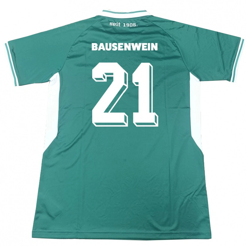 Danxen Mujer Camiseta Lauris Bausenwein #21 Verde Blanco 1ª Equipación 2025/26 La Camisa México