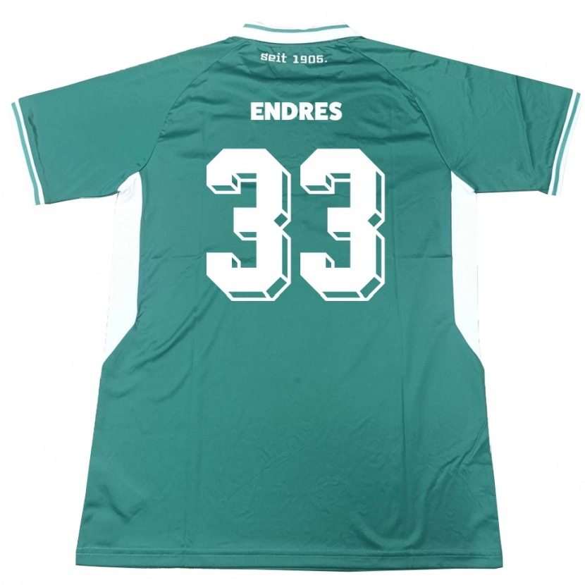 Danxen Mujer Camiseta Joshua Endres #33 Verde Blanco 1ª Equipación 2025/26 La Camisa México
