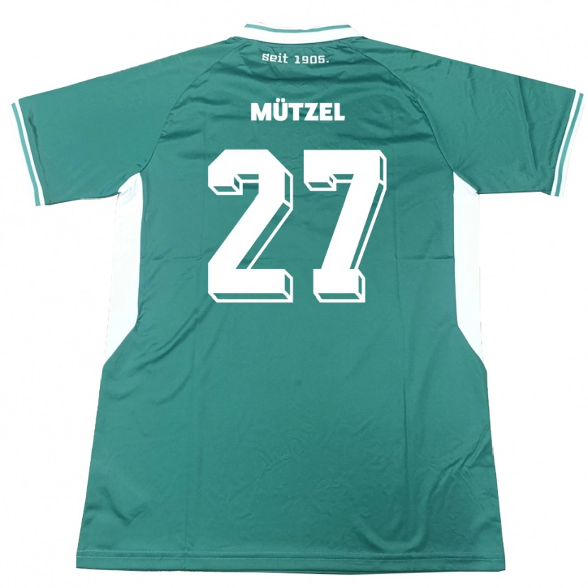 Danxen Mujer Camiseta Nuno Mützel #27 Verde Blanco 1ª Equipación 2025/26 La Camisa México