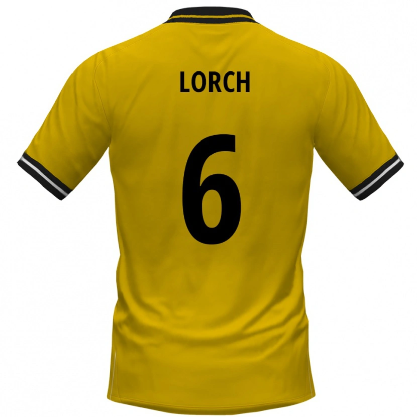 Danxen Mujer Camiseta Jeremias Lorch #6 Amarillo Negro 1ª Equipación 2025/26 La Camisa México
