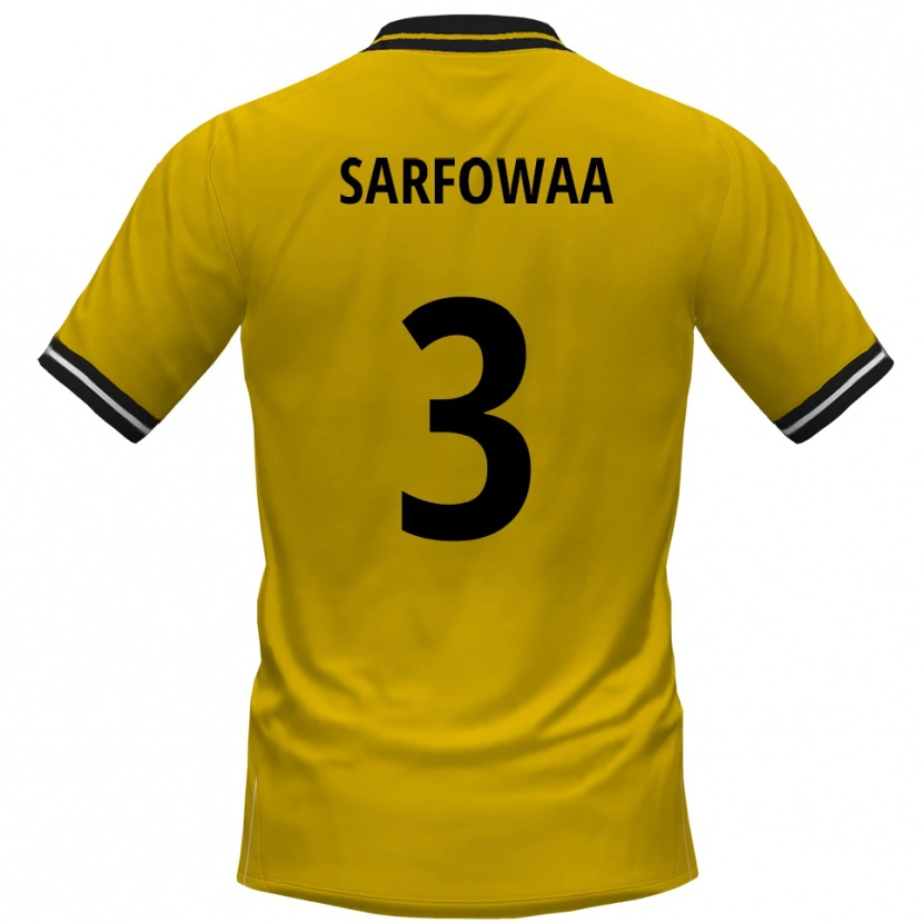 Danxen Mujer Camiseta Christian Sarfowaa #3 Amarillo Negro 1ª Equipación 2025/26 La Camisa México