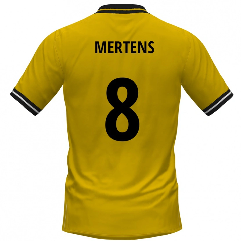 Danxen Mujer Camiseta Ben Mertens #8 Amarillo Negro 1ª Equipación 2025/26 La Camisa México