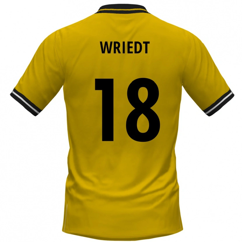 Danxen Mujer Camiseta Kwasi Wriedt #18 Amarillo Negro 1ª Equipación 2025/26 La Camisa México
