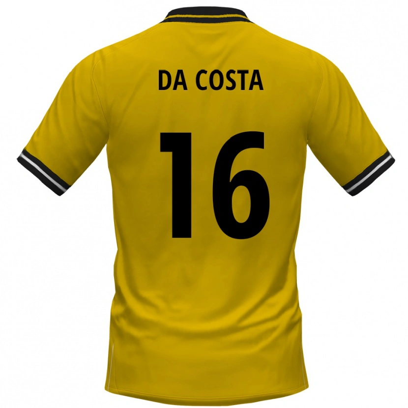 Danxen Mujer Camiseta Fabricio Sylva Da Costa #16 Amarillo Negro 1ª Equipación 2025/26 La Camisa México