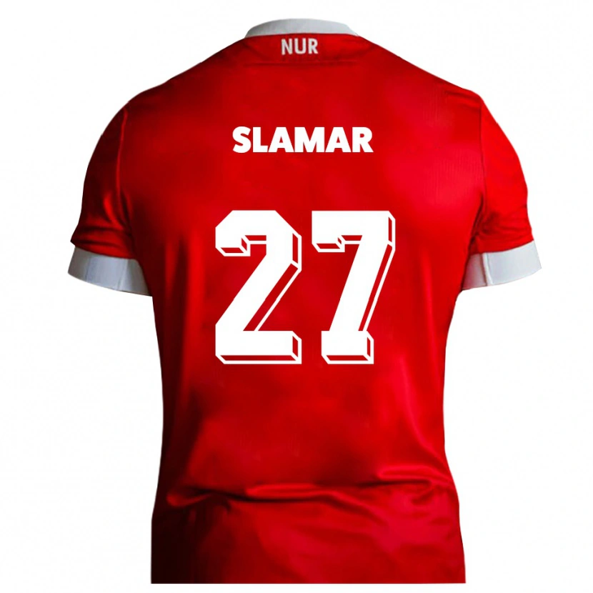 Danxen Mujer Camiseta Dennis Slamar #27 Rojo Blanco 1ª Equipación 2025/26 La Camisa México