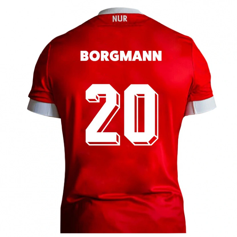 Danxen Mujer Camiseta Axel Borgmann #20 Rojo Blanco 1ª Equipación 2025/26 La Camisa México