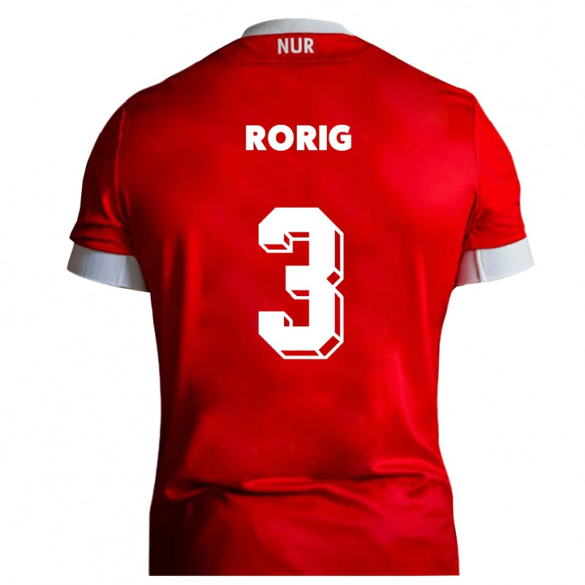 Danxen Mujer Camiseta Henry Rorig #3 Rojo Blanco 1ª Equipación 2025/26 La Camisa México