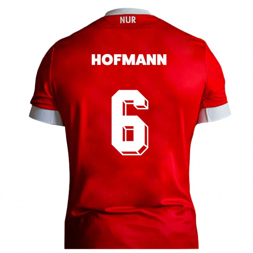 Danxen Mujer Camiseta Jonas Hofmann #6 Rojo Blanco 1ª Equipación 2025/26 La Camisa México