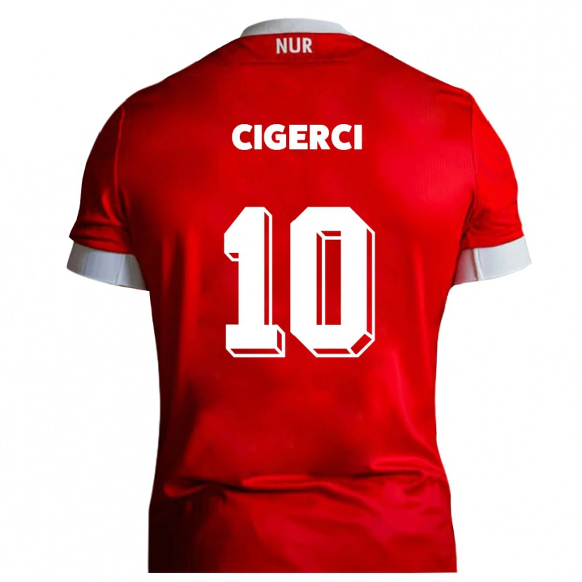 Danxen Mujer Camiseta Tolcay Cigerci #10 Rojo Blanco 1ª Equipación 2025/26 La Camisa México