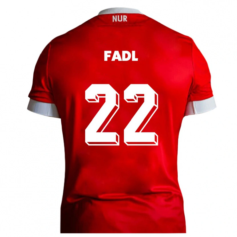 Danxen Mujer Camiseta Jad Fadl #22 Rojo Blanco 1ª Equipación 2025/26 La Camisa México