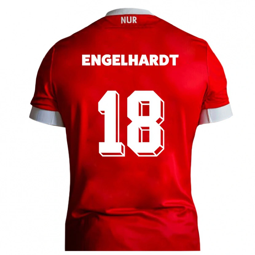 Danxen Mujer Camiseta Erik Engelhardt #18 Rojo Blanco 1ª Equipación 2025/26 La Camisa México