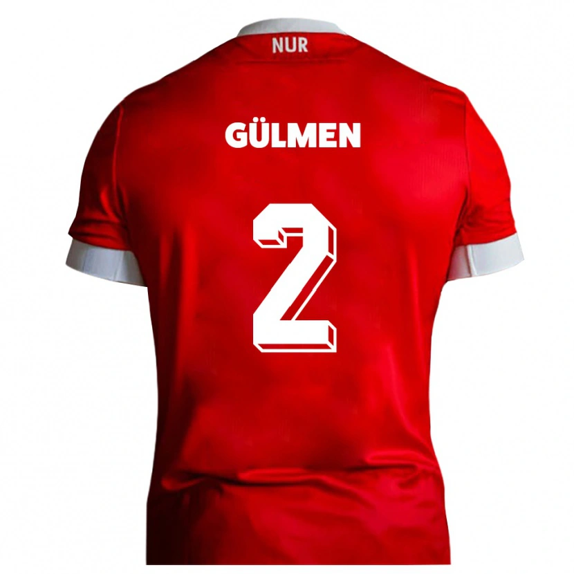 Danxen Mujer Camiseta Kubilay Gülmen #2 Rojo Blanco 1ª Equipación 2025/26 La Camisa México