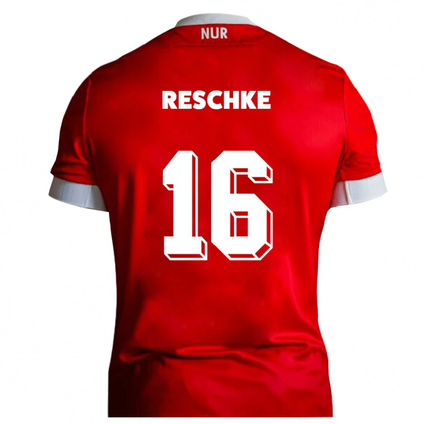 Danxen Mujer Camiseta Aaron Reschke #16 Rojo Blanco 1ª Equipación 2025/26 La Camisa México