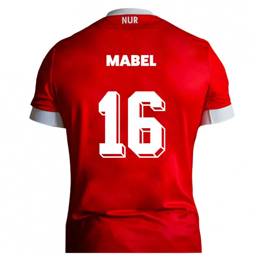 Danxen Mujer Camiseta Steeve Mabel #16 Rojo Blanco 1ª Equipación 2025/26 La Camisa México