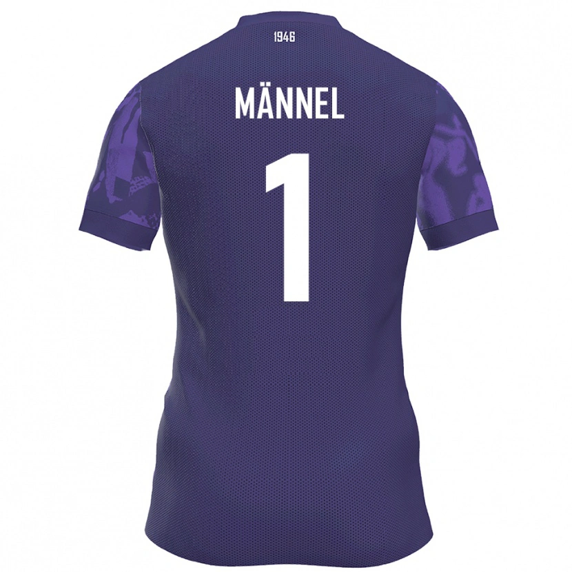 Danxen Mujer Camiseta Martin Männel #1 Púrpura Blanco 1ª Equipación 2025/26 La Camisa México