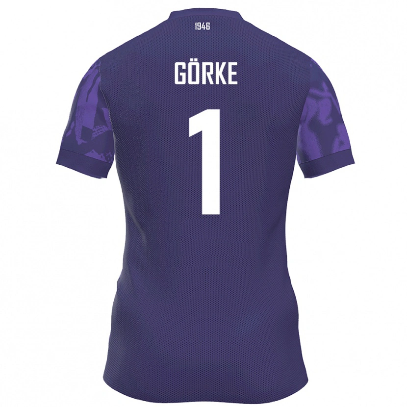 Danxen Mujer Camiseta Arthur Görke #1 Púrpura Blanco 1ª Equipación 2025/26 La Camisa México