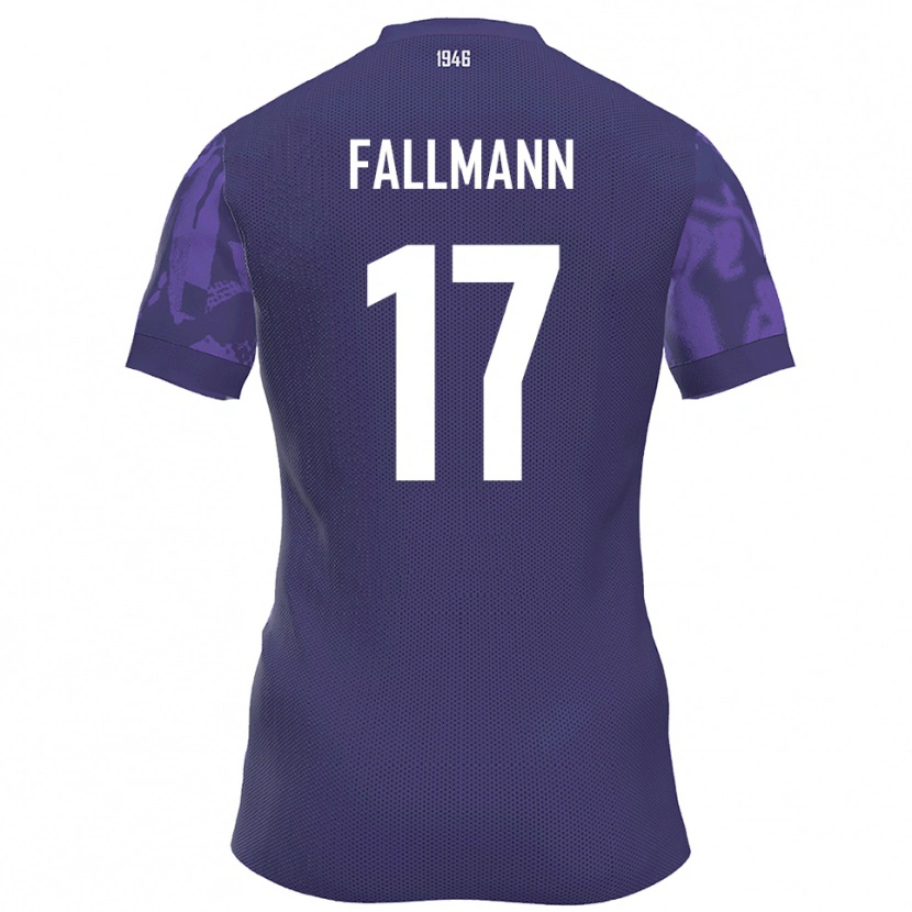 Danxen Mujer Camiseta Pascal Fallmann #17 Púrpura Blanco 1ª Equipación 2025/26 La Camisa México