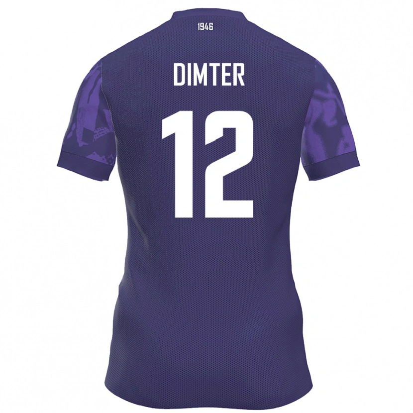 Danxen Mujer Camiseta Noel Dimter #12 Púrpura Blanco 1ª Equipación 2025/26 La Camisa México