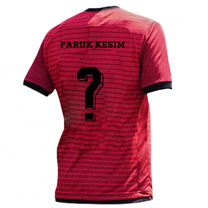 Danxen Mujer Camiseta Efkan Faruk Kesim #0 Rojo Negro 1ª Equipación 2025/26 La Camisa México