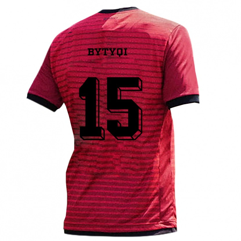 Danxen Mujer Camiseta Armir Bytyqi #15 Rojo Negro 1ª Equipación 2025/26 La Camisa México