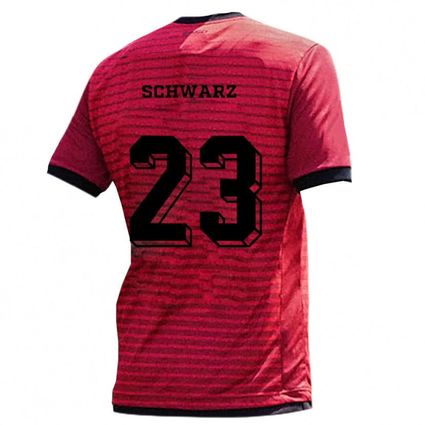 Danxen Mujer Camiseta Magdalena Schwarz #23 Rojo Negro 1ª Equipación 2025/26 La Camisa México
