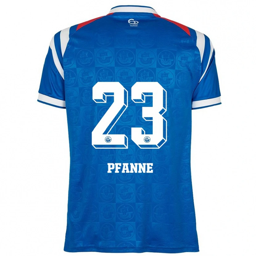 Danxen Mujer Camiseta Franz Pfanne #23 Azul Blanco Rojo 1ª Equipación 2025/26 La Camisa México