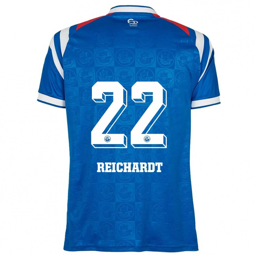 Danxen Mujer Camiseta Leon Reichardt #22 Azul Blanco Rojo 1ª Equipación 2025/26 La Camisa México