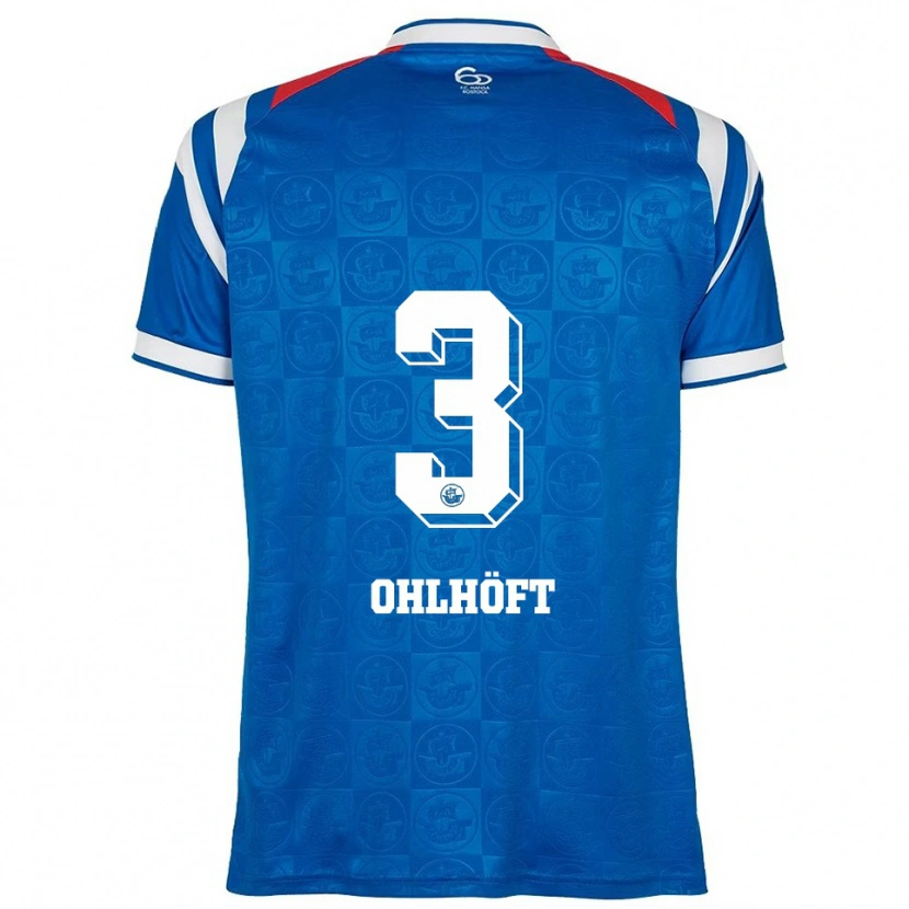 Danxen Mujer Camiseta Louis Ohlhöft #3 Azul Blanco Rojo 1ª Equipación 2025/26 La Camisa México